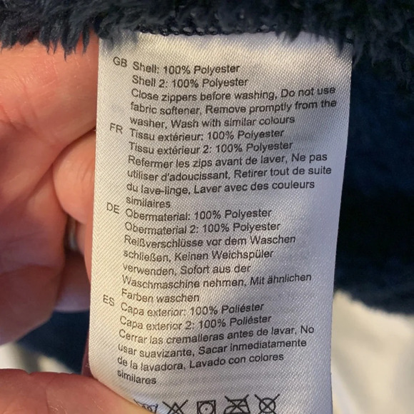 HELLY HANSEN size 12 kids mustard yellow navy blue Colorblock CHAMP pullover - Picture 5 of 5